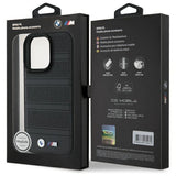 BMW M perforeret og syet linje MagSafe-fodral til iPhone 16 Pro Max - sort