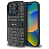DKNY Texture Pattern Tonal Stripe iPhone 16 Pro Case - sort