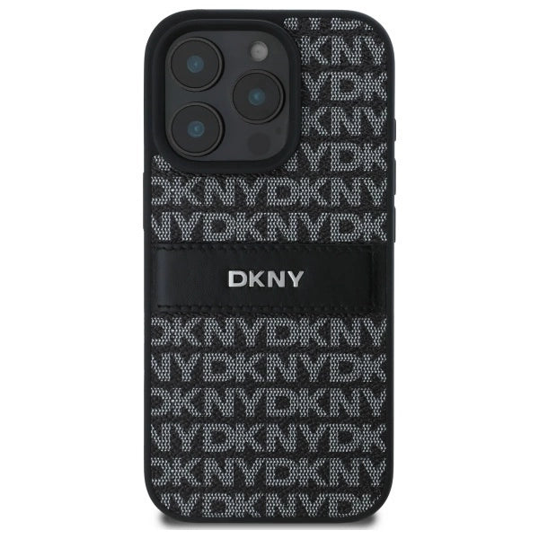 DKNY Texture Pattern Tonal Stripe iPhone 16 Pro Case - sort