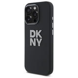 DKNY Liquid Silicone Metal Logo iPhone 16 Pro Case - sort