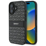 DKNY Texture Pattern Tonal Stripe iPhone 16 Case - sort