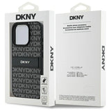 DKNY teksturmønster Tonal Stripe iPhone 16 Pro Max-kasse - sort