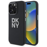 DKNY Liquid Silicone Metal Logo iPhone 16 Pro Max Case - sort