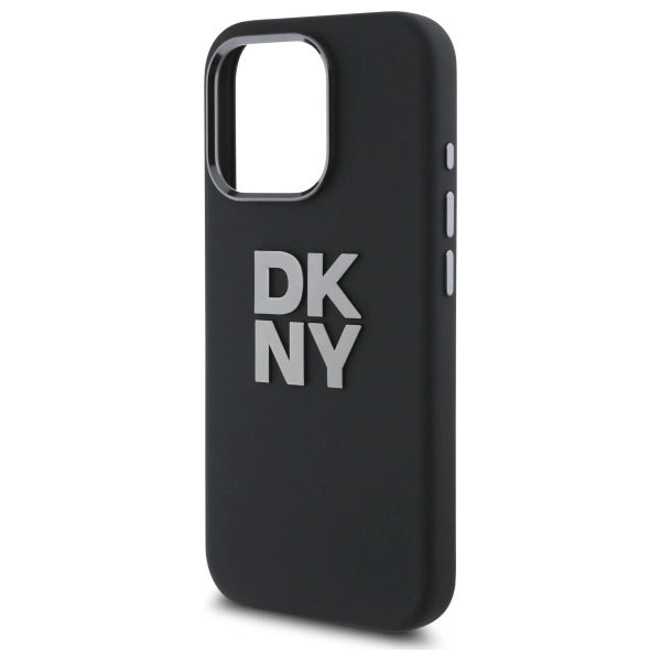 DKNY Liquid Silicone Metal Logo iPhone 16 Pro Max Case - sort