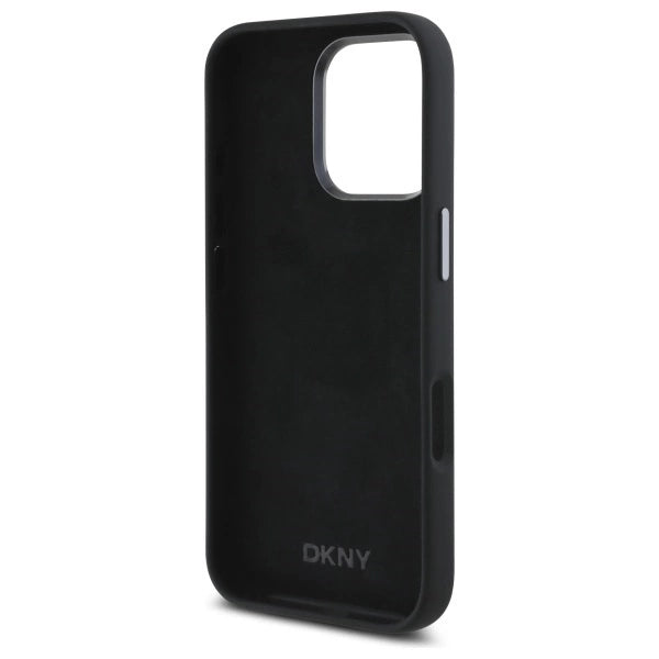 DKNY Liquid Silicone Metal Logo iPhone 16 Pro Max Case - sort