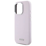 DKNY flydende silikone lille metal logo MagSafe iPhone 16 Pro Case - Pink