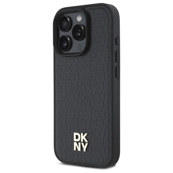 DKNY Repeat Pattern Stack Logo MagSafe iPhone 16 Pro Max Case - sort
