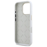 Guess Silicone Logo Strass 4G Case til iPhone 16 Pro - Hvid