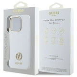 Guess Silicone Logo Strass 4G Case til iPhone 16 Pro - Hvid