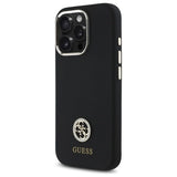 Guess Silicone Logo Strass 4G Case til iPhone 16 Pro - sort