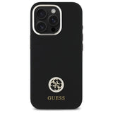 Guess Silicone Logo Strass 4G Case til iPhone 16 Pro - sort