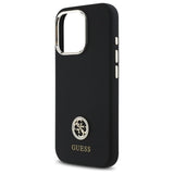 Guess Silicone Logo Strass 4G Case til iPhone 16 Pro - sort