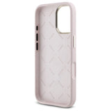 Guess Silicone Logo Strass 4G-fodral til iPhone 16 - lyserød