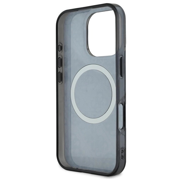 Guess IML Peony On 4G Baggrunds MagSafe-hylster til iPhone 16 Pro - sort