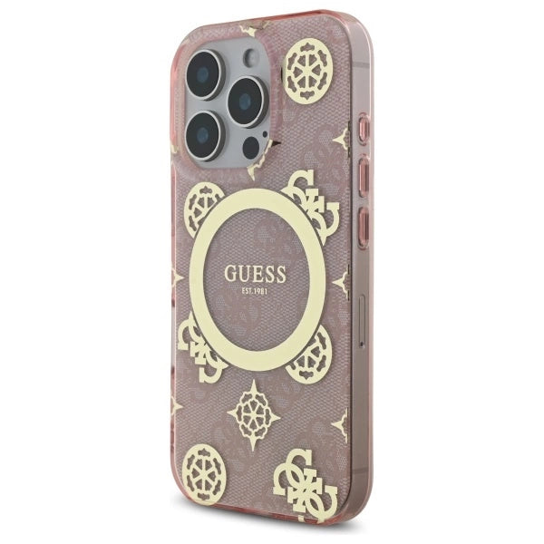 Gæt IML Peony på 4G Baggrunds MagSafe Case til iPhone 16 Pro - Pink