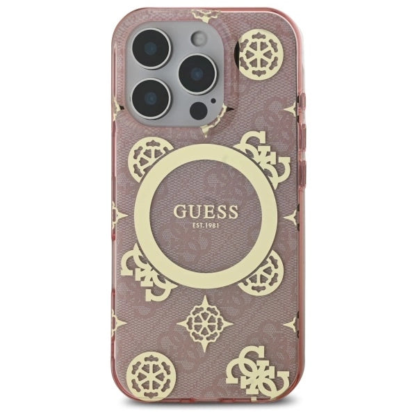 Gæt IML Peony på 4G Baggrunds MagSafe Case til iPhone 16 Pro - Pink