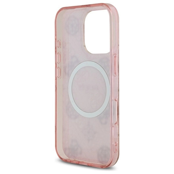 Gæt IML Peony på 4G Baggrunds MagSafe Case til iPhone 16 Pro - Pink
