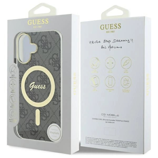 Guess IML 4G MagSafe Case til iPhone 16 Plus - sort