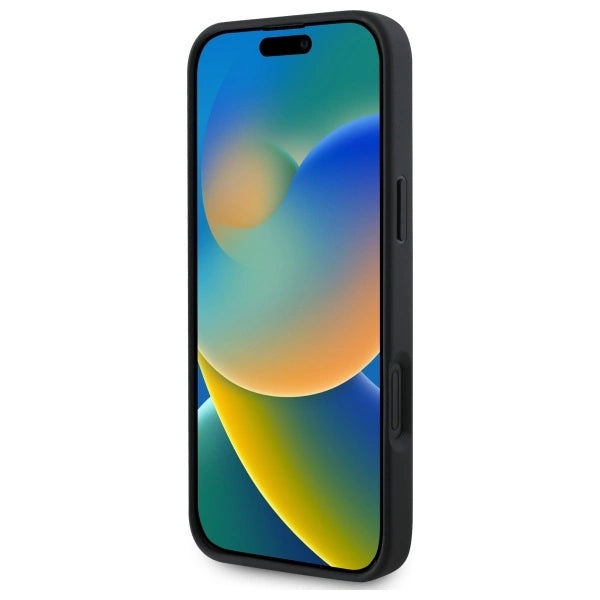 Guess 4G Printed Stripes MagSafe case til iPhone 16 - sort