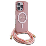 Guess Crossbody Cord Script MagSafe Case til iPhone 16 Pro Max - Pink