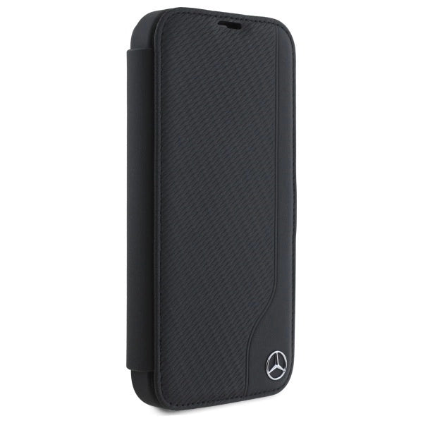 Mercedes læder træ efterligning iPhone 16 Case - sort
