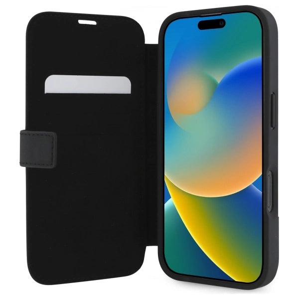 Mercedes læder træ efterligning iPhone 16 Case - sort