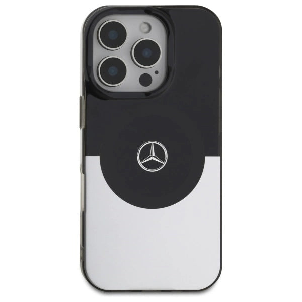 Mercedes Double Layer BiColor MagSafe-foder for iPhone 16 Pro - sølv