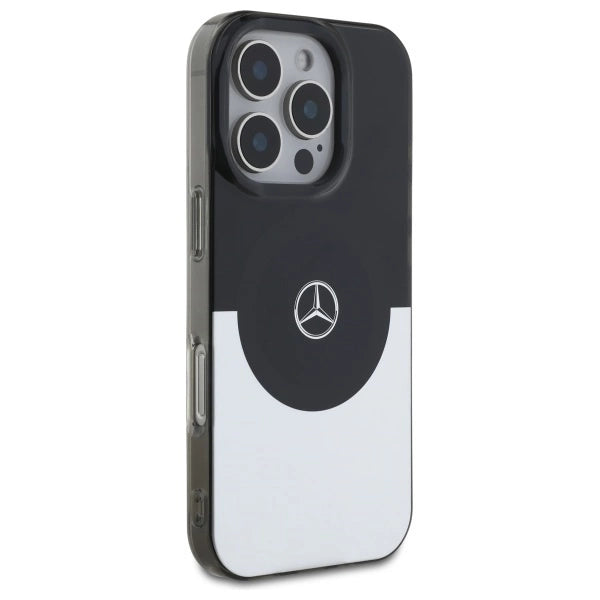 Mercedes Double Layer BiColor MagSafe-foder for iPhone 16 Pro - sølv