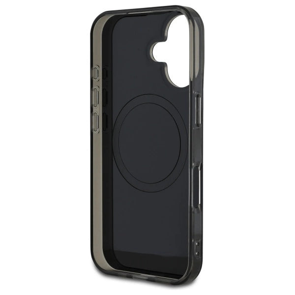 Mercedes MB Double Layer Crossed Lines MagSafe-foder for iPhone 16 - sort