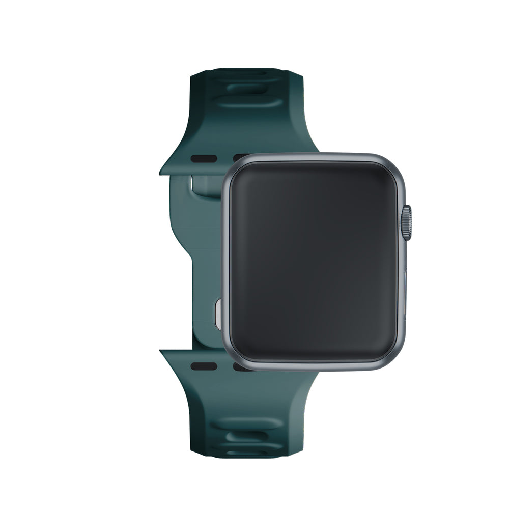 3mk Silicone Watch Strap for Apple Watch 42 / 44 / 45 / 49 mm - green