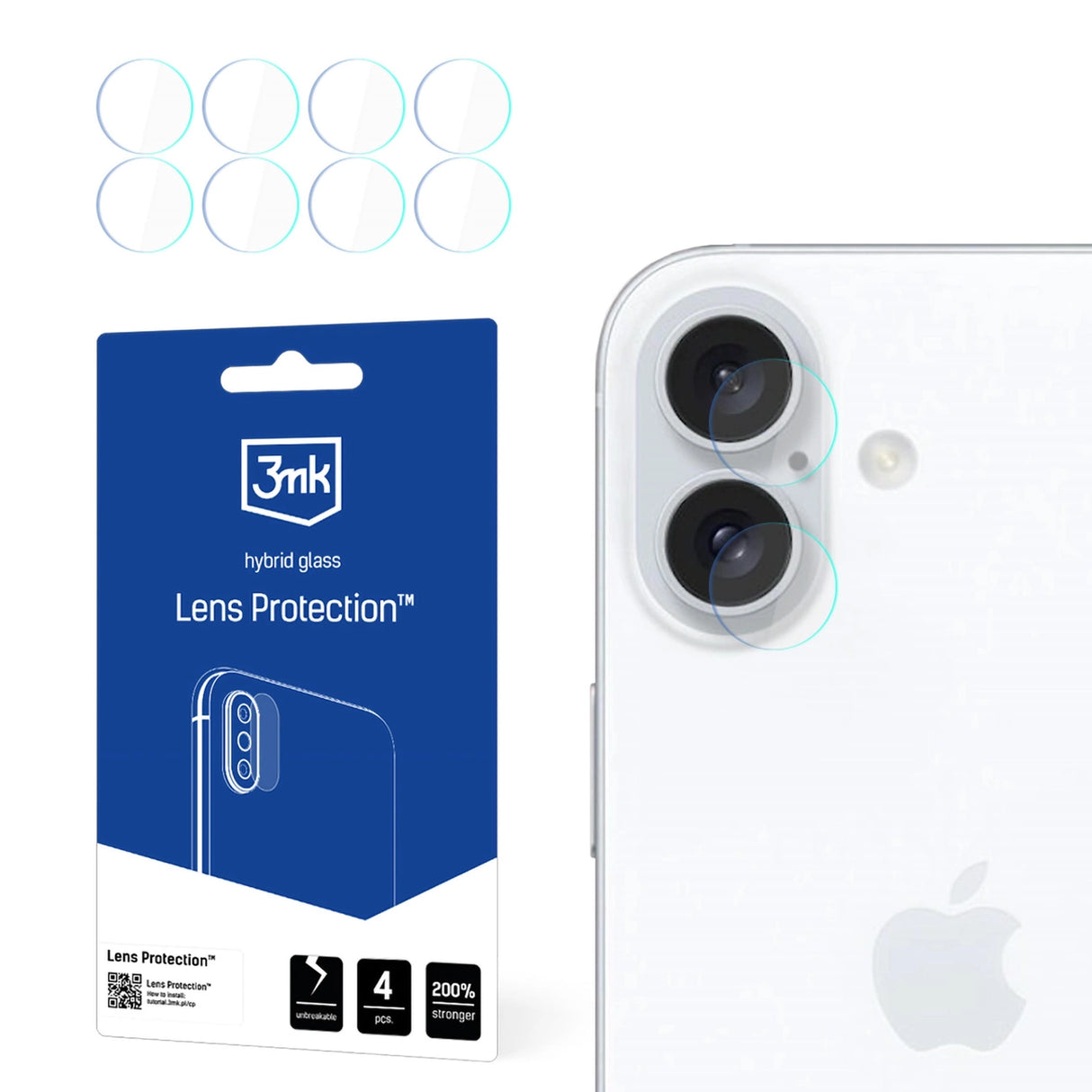 3mk Lens Protection Camera Cover til iPhone 16 Plus
