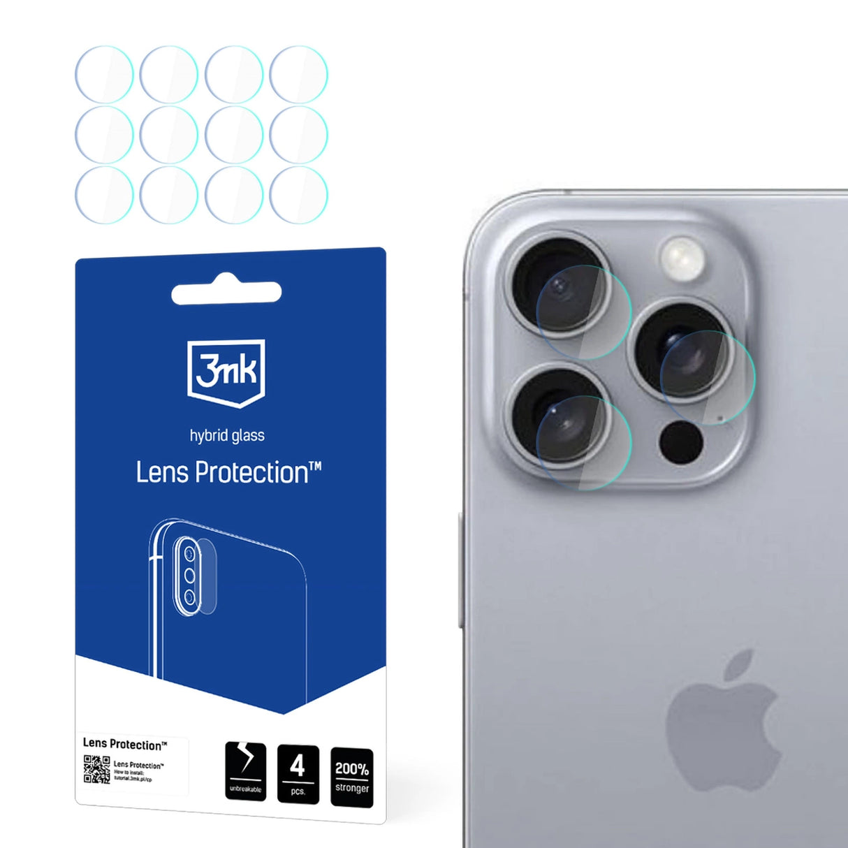 3mk Lens Protection Camera Cover til iPhone 16 Pro Max