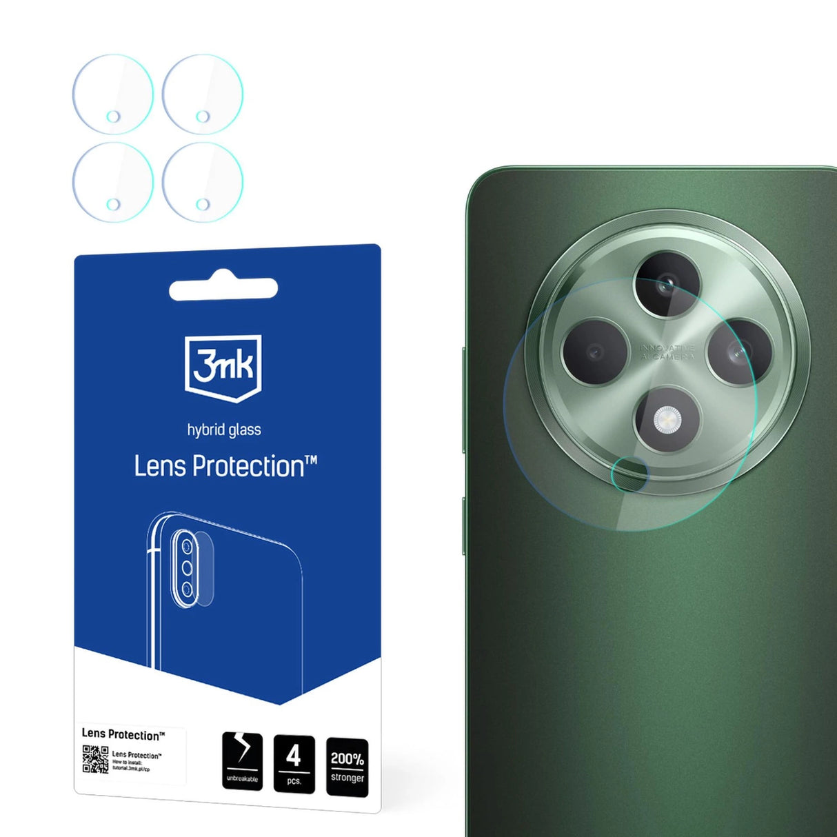 Kamera Cover 3mk Lens Beskyttelse for Oppo Reno 12 F \ FS
