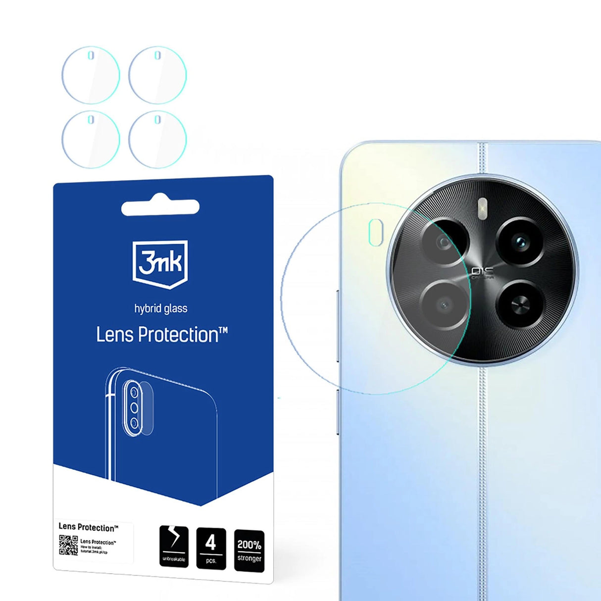 3mk Lens ProtectionTM Hybrid Camera Glass til Realme 13 4G