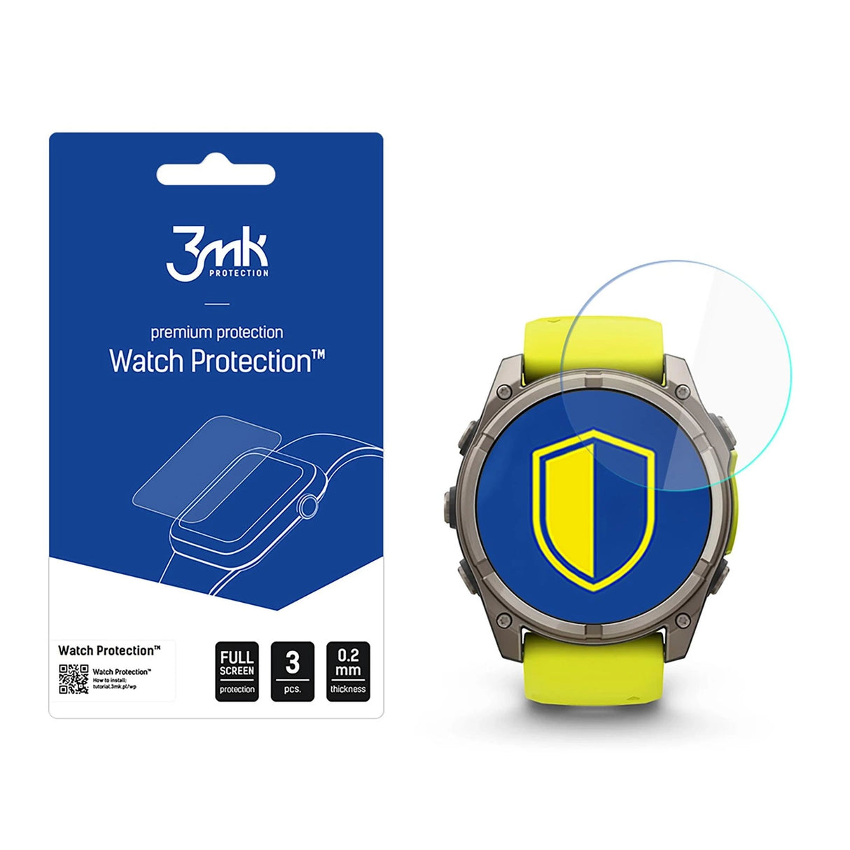 Hybrid Glass 3mk Watch Protection FlexibleGlass til Garmin Fenix 8 Solar/Sapphire 51mm