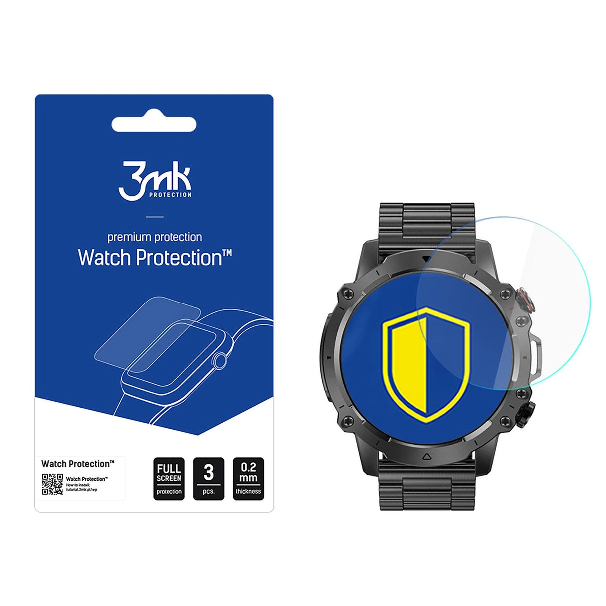 Hybridglas 3mk Watch Protection FlexibleGlass på Rubicon RNCF18
