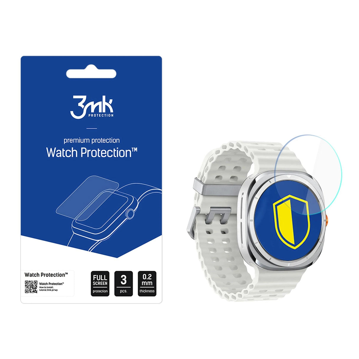 Hæmt glas 3mk Watch Protection FlexibleGlass til Samsung Galaxy Watch 7 Ultra