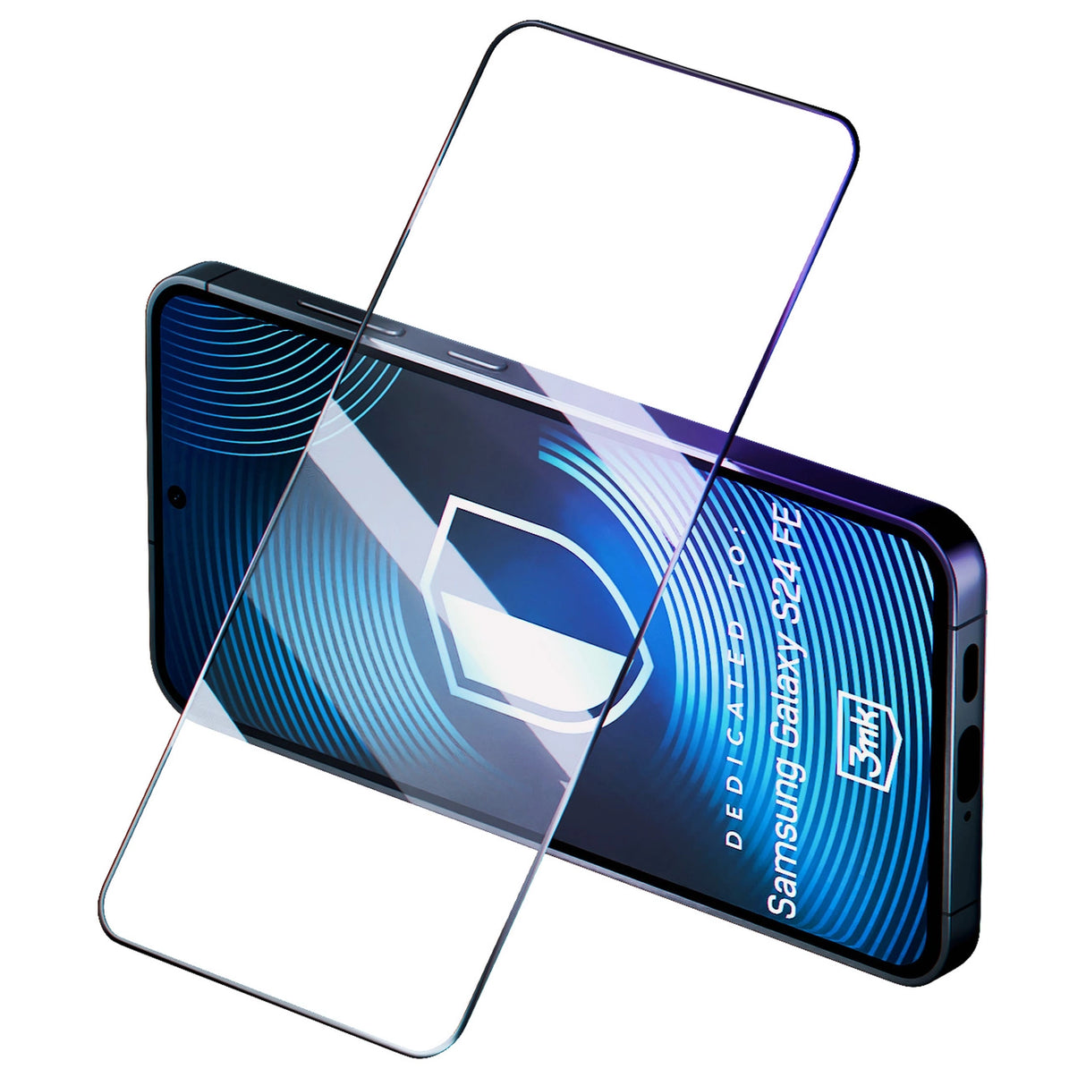 Hærdet glas 3mk HardGlass Max Lite Black til Samsung Galaxy S24 FE