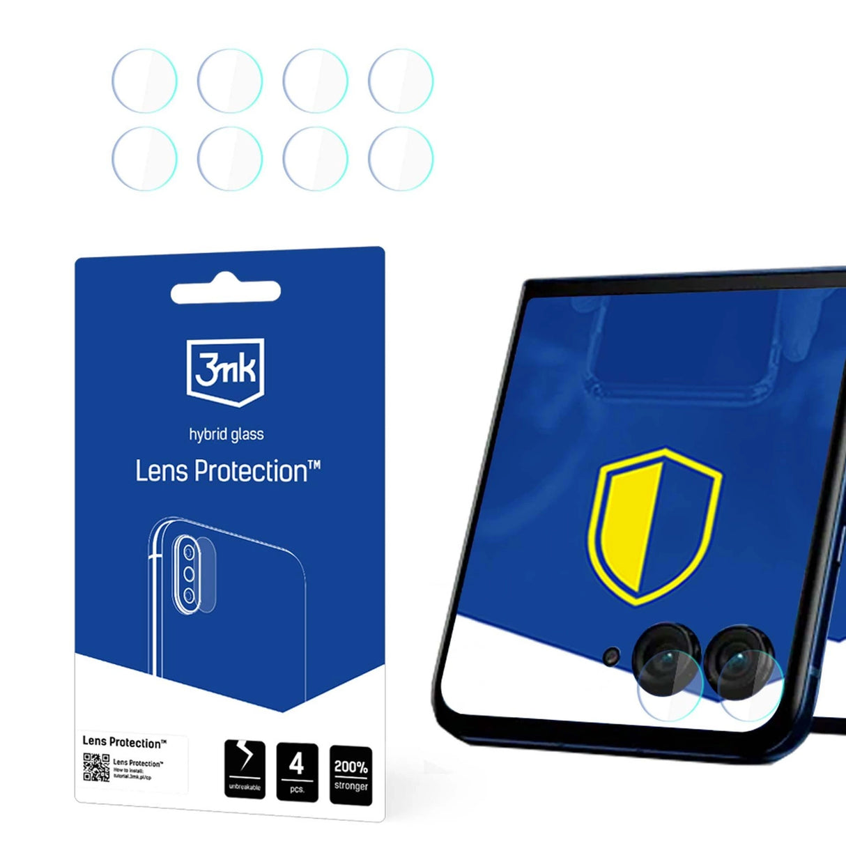 3mk Lens Protection Camera Cover til Motorola Razr 50 Ultra (Front)