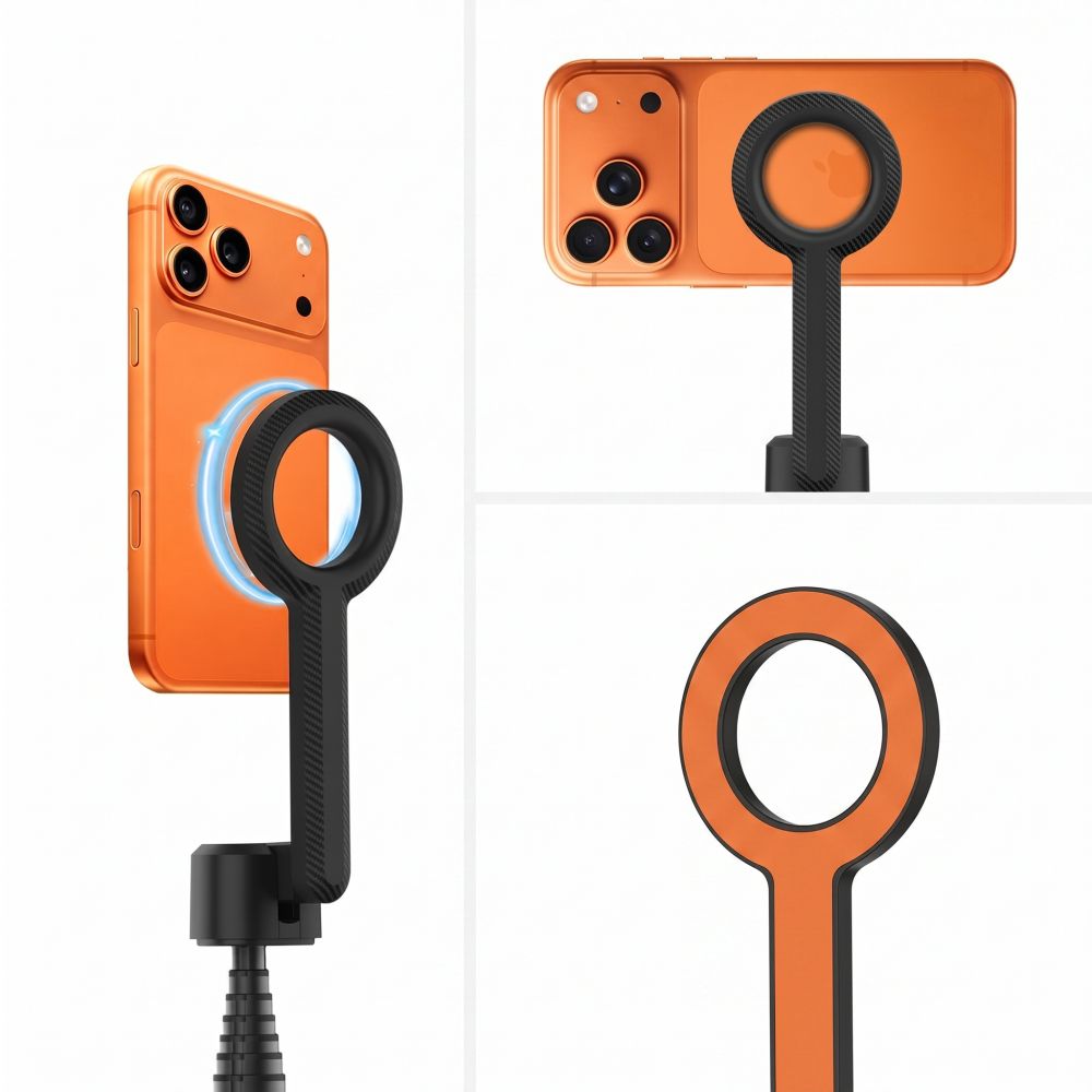 Tech Protect L10 S Magsafe Bluetooth Selfie Stick Stativ Sort/Orange