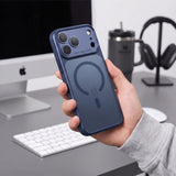 Tech Protect Magprime Magsafe Cc Iphone 17 Pro Max / 18 Pro Max Mat Dyb Blå