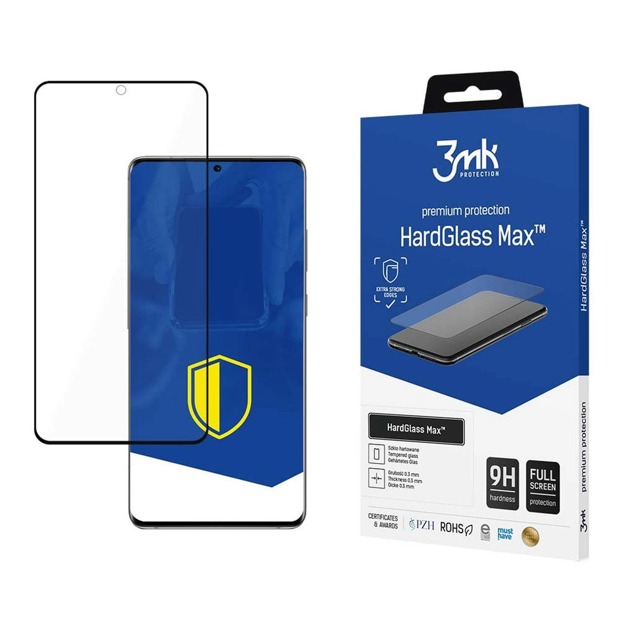 Hærdet glas 3mk HardGlass Max Fingerprint til Samsung Galaxy S20 5G