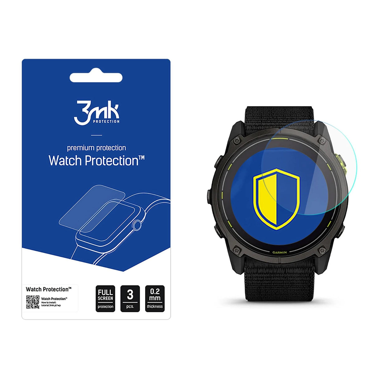 Hybrid Glass 3mk Watch Protection FlexibleGlass til Garmin Enduro 3