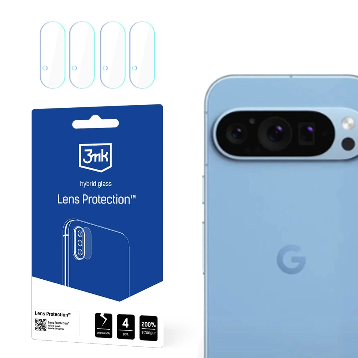 Hybridglas til kameraobjektiv 3mk Linsbeskyttelse til Google Pixel 9 Pro