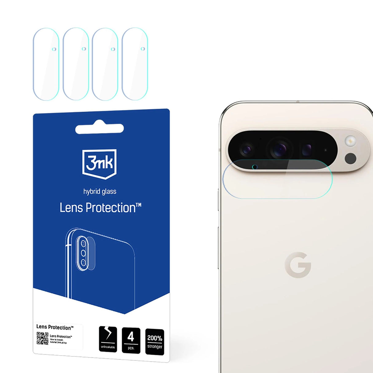 Hybridglas til kameraobjektiv 3mk Linsbeskyttelse til Google Pixel 9 Pro XL