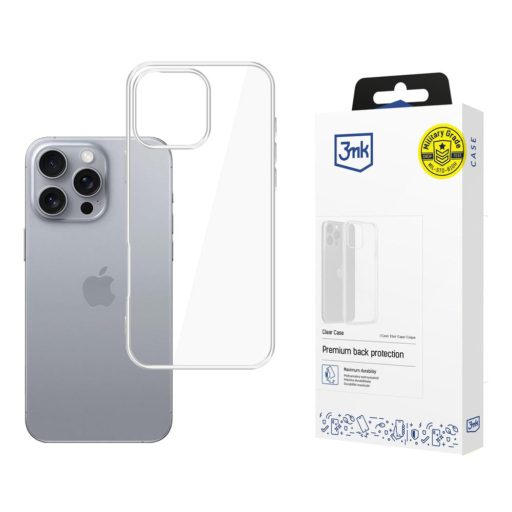 3mk Clear Case til iPhone 16 Pro Max - gennemsigtigt