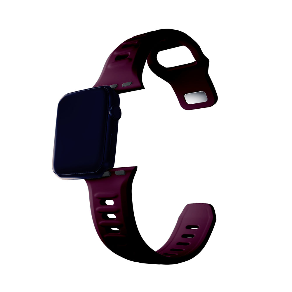3mk Silikon Watch Strap til Apple Watch 42 / 44 / 45 / 49 mm - Burgundy