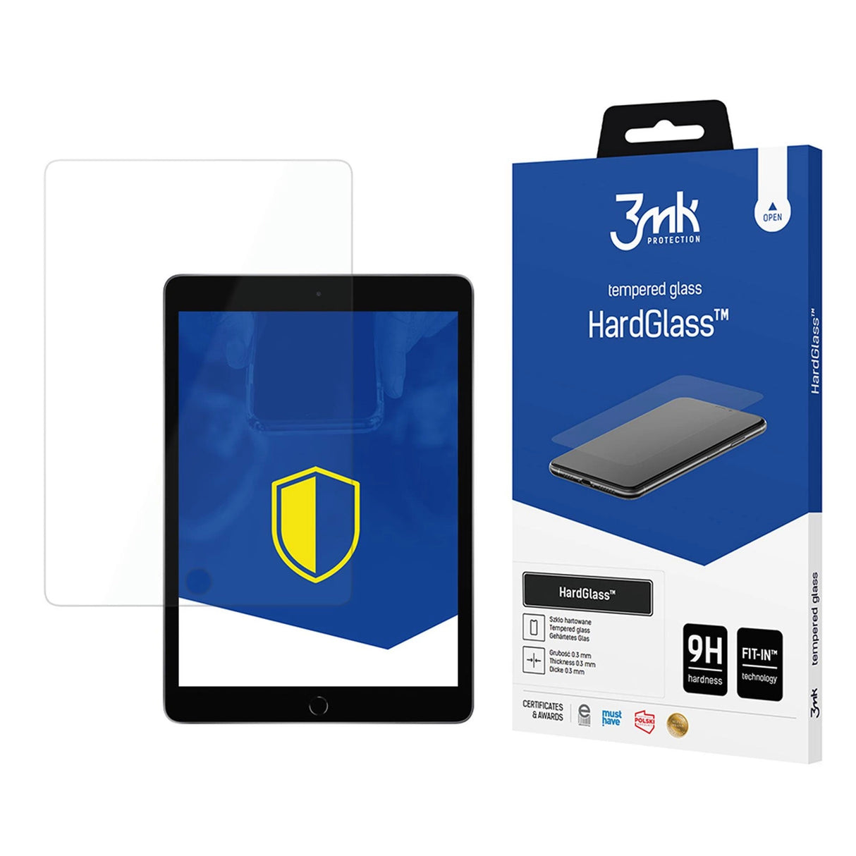 Hærdet glas 3mk HardGlass til Apple iPad 10.2" 2020 (8. generation) / iPad 10.2" 2021 (9. generation)