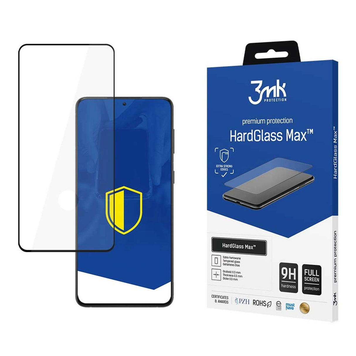 Hærdet glas 3mk HardGlass Max Fingerprint til Samsung Galaxy S21 5G