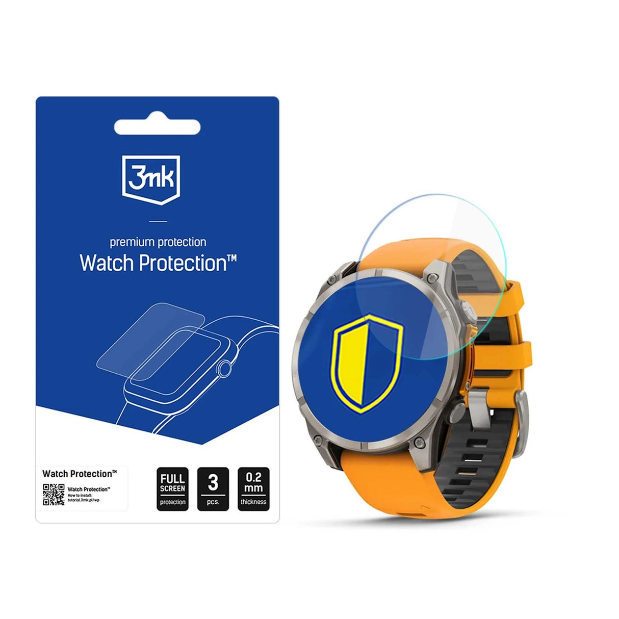 Hybrid Glass 3mk Watch Protection FlexibleGlass til Garmin Fenix 8 Amoled 47mm